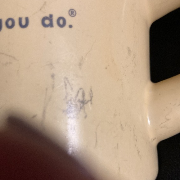 Classic LIFE IS GOOD diner style mug.  Very thick, Well loved with worn spots - Picture 5 of 8